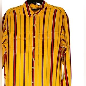 LizWear Rainbow Bold Stripe Shirt, Size Medium